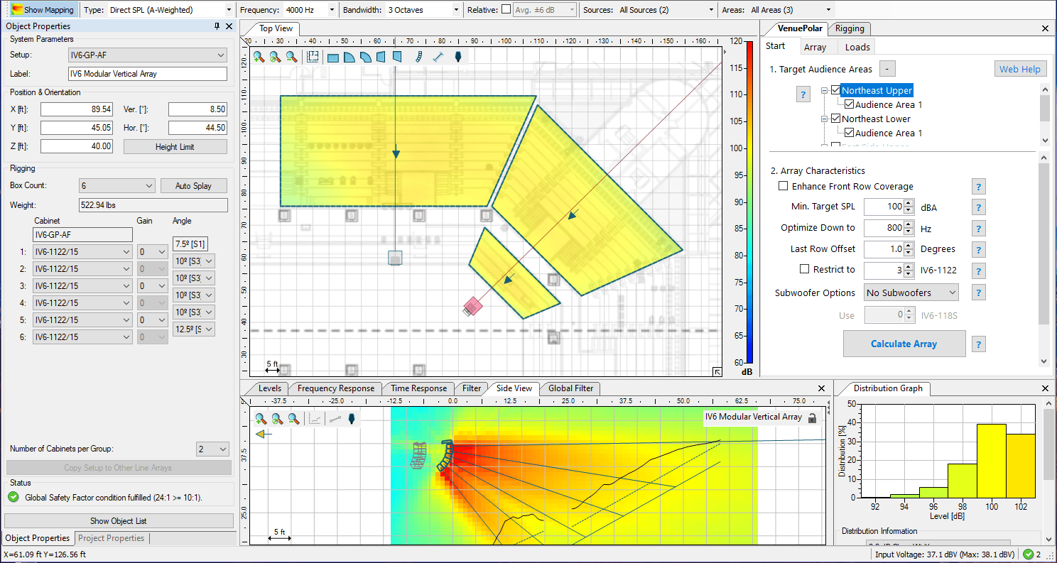 EASE Focus loudspeaker coverage planning visual